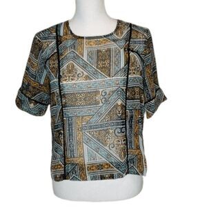 Harlowe & Graham, Small Knit/Mesh sheer top
